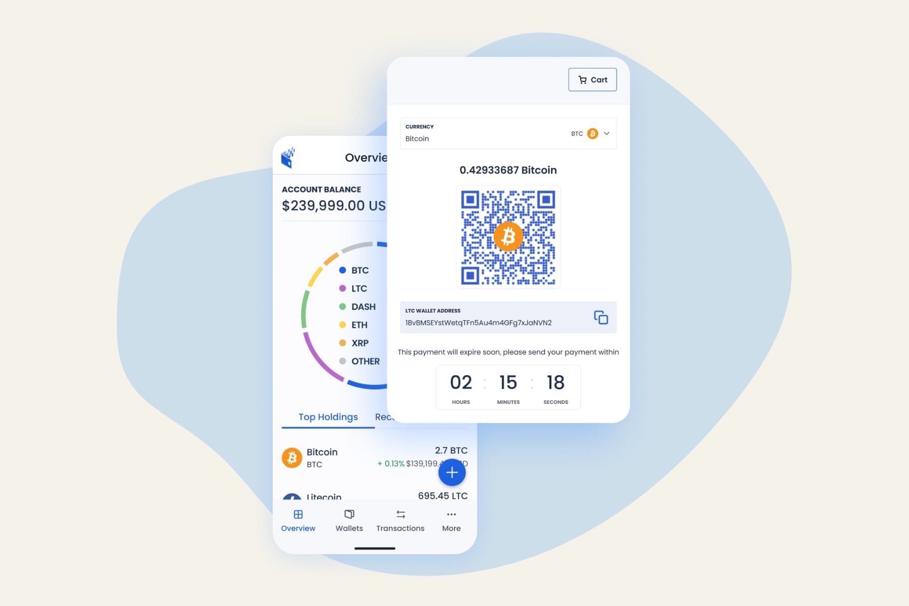 L'application de paiement crypto sur smartphone de CoinPayments