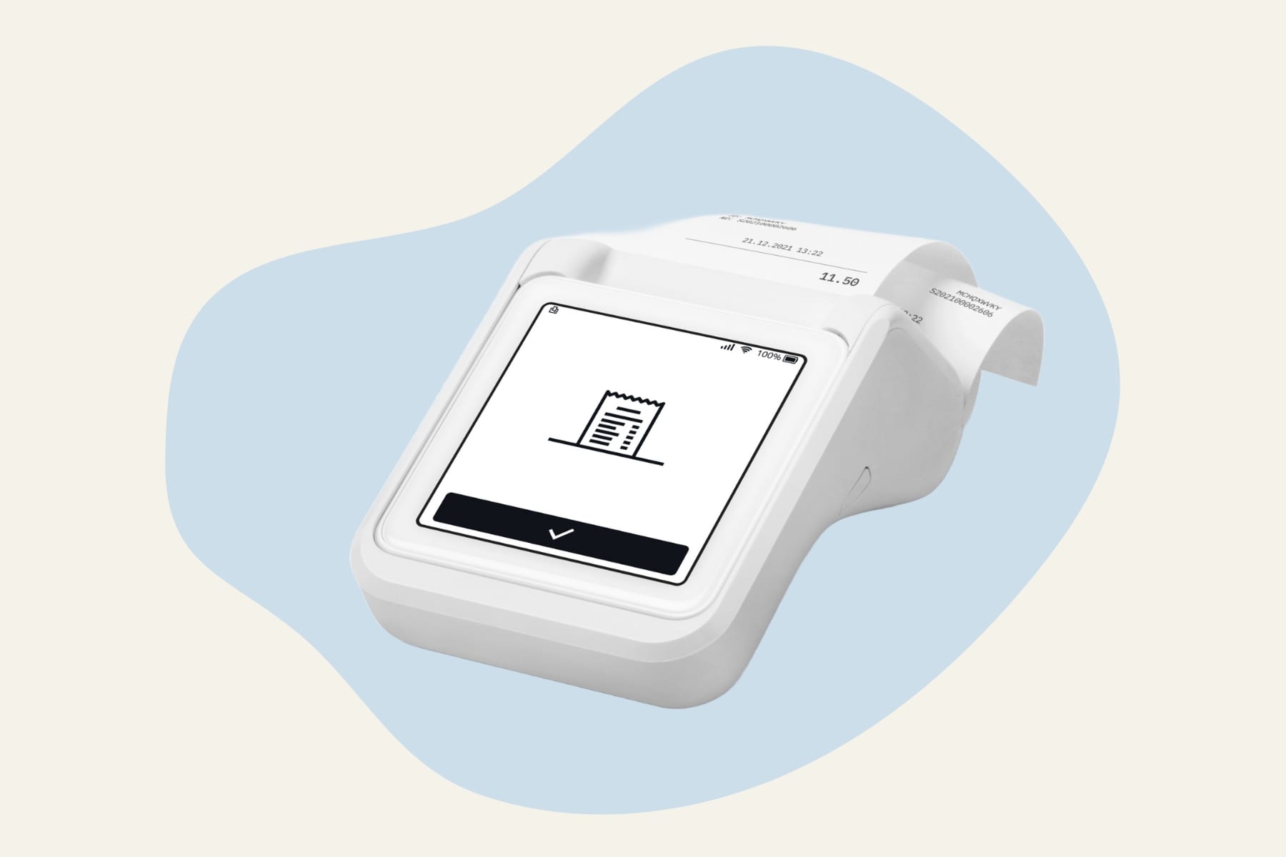 Le ticket de caisse des TPE SumUp peut être personnalisé pour collecter des avis clients